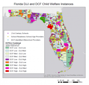 Florida DJJ and DCF Chld Welfare Instances